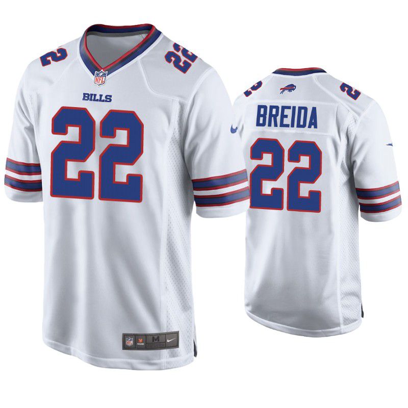 Men Buffalo Bills #22 Matt Breida Nike White Game NFL Jersey